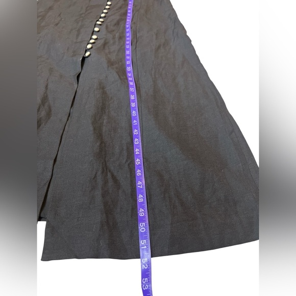 Tuckernuck Leighton Midi Dress Sleeveless Linen Blend Black Mandarin Collar XXL - Picture 17 of 17